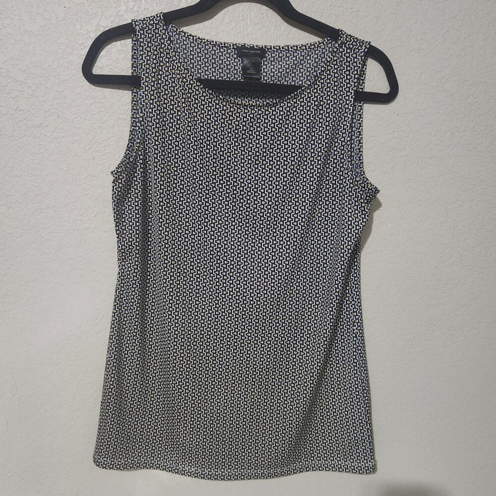 Ann Taylor Tank Top Sleeveless Shirt Small Art Business